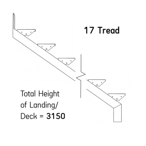 17 Tread – Steel Stair Stringer