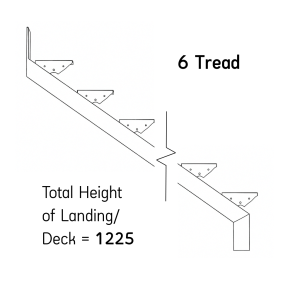 6 Tread – Steel Stair Stringer