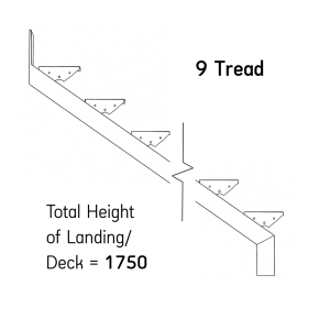 9 Tread – Steel Stair Stringer